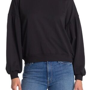 UGG Brook Balloon Sleeve Crewneck Sweater in Black BNWT S